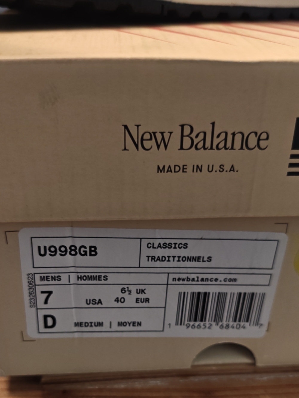 New Balance 998 Men's Size 7 - Picture 7 of 7